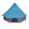 vidaXL Tente Tipi familiale avec toit Bleu et gris 400 x 346 x 250 cm