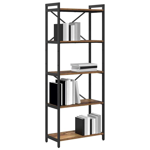 vidaXL &Eacute;tag&egrave;re Bois ancien 60 x 30 x 155 cm Bois d'ing&eacute;nierie
