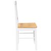 vidaXL Chaises à manger 2 pcs blanc bois massif caoutchouc