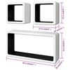 vidaXL &Eacute;tag&egrave;res murales Forme de cube 6 pcs Blanc et noir