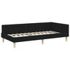 vidaXL Cadre de lit d'angle avec t&ecirc;te de lit Noir 80 x 200 cm tissu