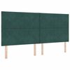 vidaXL Lit &agrave; ressorts avec matelas Vert fonc&eacute; 200 x 200 cm Polyester