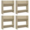 vidaXL Armoires &agrave; chaussures murales 4pcs ch&ecirc;ne sonoma bois ing&eacute;nierie