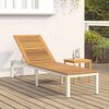 vidaXL Chaise longue Gris 200 x 55 x 35 cm Bois d'acacia massif