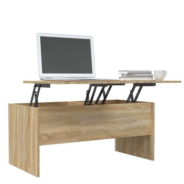 vidaXL Table basse chêne sonoma 102x50,5x46,5 cm bois d'ingénierie