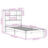 vidaXL Lit biblioth&egrave;que sans matelas cire marron 75x190 cm pin massif