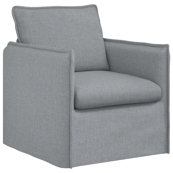 vidaXL Ensemble de Canap&eacute;s 2 pcs Gris clair 196 x 82 x 85 cm tissu