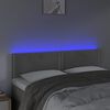 vidaXL T&ecirc;te de lit &agrave; LED Gris clair 144x5x78/88 cm Velours