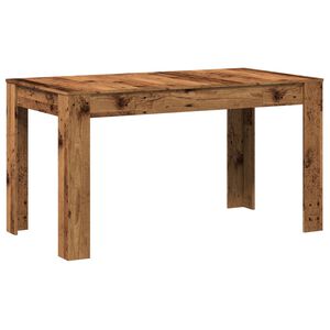 vidaXL Table à manger vieux bois 140x74,5x76 cm bois d'ingénierie