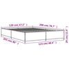 vidaXL Cadre de lit sans matelas sonoma gris 120x200 cm