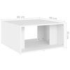 vidaXL Tables basses 4 pcs blanc 33x33x33 cm bois d'ingénierie