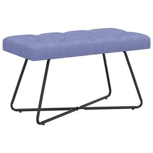vidaXL Banc avec capitonnage bouton Bleu denim 80 x 40 x 46 cm Tissu