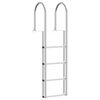 vidaXL &Eacute;chelle de dock &agrave; 4 &eacute;tapes Argent 45 &times;11,5 &times;162 cm Aluminium
