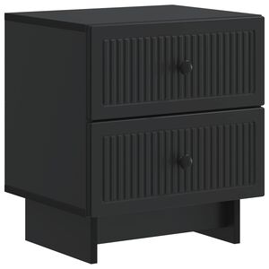 vidaXL Cabinet de chevet Noir 43 x 34,5 x 47,5 cm Bois d'ing&eacute;nierie