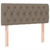 vidaXL Sommier &agrave; lattes de lit avec matelas taupe 120x190 cm tissu