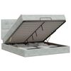vidaXL Lit ottoman avec matelas Gris clair 180 x 200 cm Velours