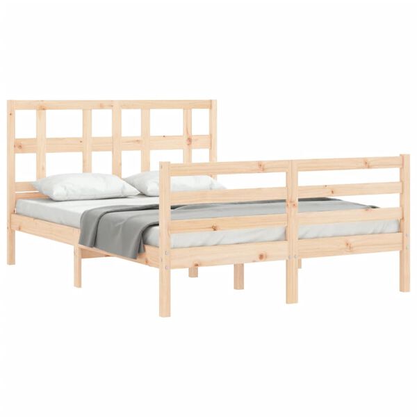 vidaXL Cadre de lit sans matelas 120x200 cm bois massif