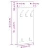 vidaXL Porte-manteau mural Blanc 40 x 10 x 90 cm Bois d'ingénierie