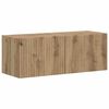vidaXL Meuble TV mural 2 pc Ch&ecirc;ne artisan Bois d'ing&eacute;nierie