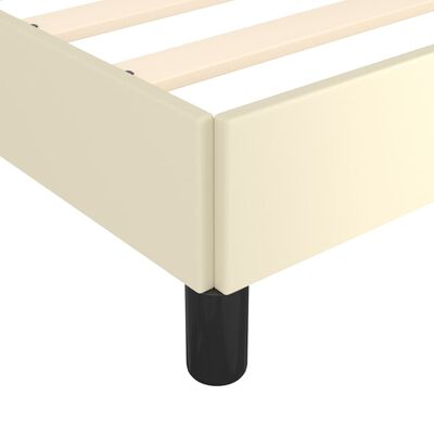 vidaXL Cadre de lit sans matelas crème 80x200 cm similicuir