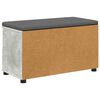 vidaXL Banc d'entr&eacute;e avec coussin Gris b&eacute;ton 80 x 38 x 46 cm