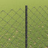vidaXL Cl&ocirc;ture avec poteau Gris 1,5 x 10 m Acier et PVC