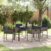 vidaXL Ensemble de salle &agrave; manger pour jardin 5 pcs Gris polyrotin