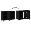 vidaXL Cabinet de salle de bain Noir 80 x 33 x 60 cm Bois d'ing&eacute;nierie