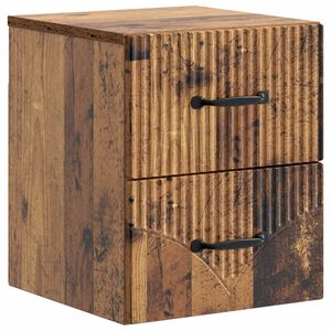vidaXL Cabinet de chevet mural Bois ancien 34,5 x 33 x 40 cm
