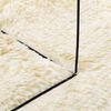 vidaXL Tapis shaggy &agrave; poils longs NAVARRA cr&egrave;me 120x120 cm polyester
