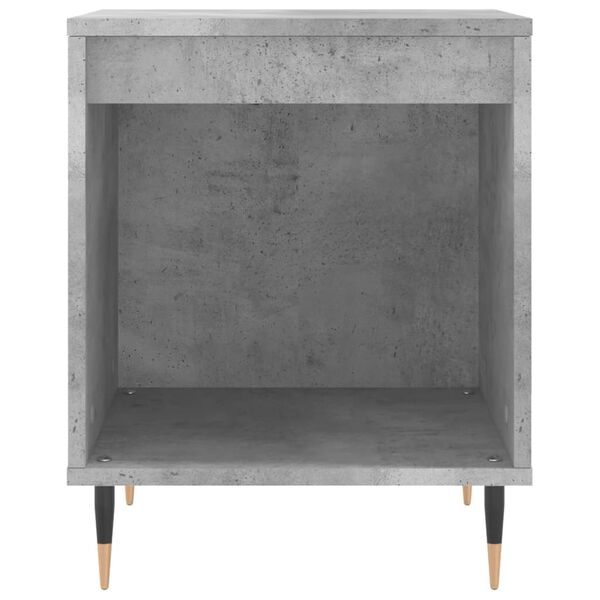 vidaXL Table de chevet gris b&eacute;ton 40x35x50 cm bois d&rsquo;ing&eacute;nierie