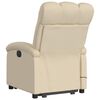 vidaXL Fauteuil inclinable de massage &eacute;lectrique Cr&egrave;me Tissu