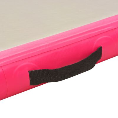 vidaXL Tapis gonflable de gymnastique avec pompe 300x100x10cm PVC Rose