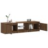 vidaXL Meuble TV avec lumi&egrave;res LED Ch&ecirc;ne marron 140x40x35,5 cm
