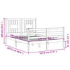 vidaXL Cadre de lit sans matelas blanc 140x200 cm bois massif