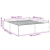 vidaXL Cadre de lit sans matelas ch&ecirc;ne fum&eacute; 180x200 cm