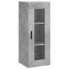 vidaXL Buffet haut Gris b&eacute;ton 34,5x34x180 cm Bois d'ing&eacute;nierie