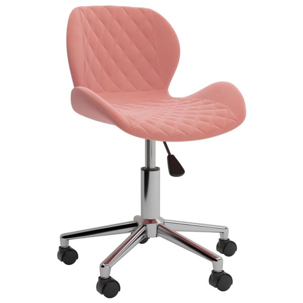 vidaXL Chaises pivotantes &agrave; manger lot de 2 Rose Velours