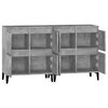 vidaXL Buffets 2 pcs gris béton 60x35x70 cm bois d'ingénierie