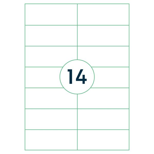 rillprint &Eacute;tiquettes autocollantes 105x42,4 mm 500 feuilles Blanc