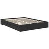 vidaXL Lit de Rangement Noir 150 x 200 cm Bois d'ing&eacute;nierie