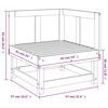 vidaXL Canap&eacute; d'angle de jardin blanc bois de pin massif