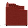 vidaXL Lit avec matelas et &eacute;clairage USB Rouge bordeaux Tissu 90x200cm
