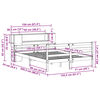 vidaXL Lit biblioth&egrave;que sans matelas blanc 150x200 cm bois pin massif