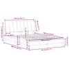vidaXL Cadre de lit sans matelas Hanko gris fonc&eacute; 140x190 cm velours