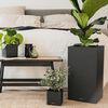 LECHUZA Jardini&egrave;re CANTO Stone 30 High ALL-IN-ONE Noir graphite