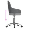vidaXL Chaise pivotante de bureau Gris fonc&eacute; Tissu
