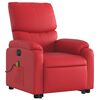 vidaXL Fauteuil inclinable de massage &eacute;lectrique rouge similicuir