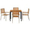 vidaXL Ensemble de salle &agrave; manger pour jardin 5 pcs Beige