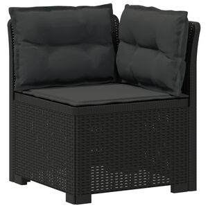 vidaXL Canap&eacute; de jardin 1 place avec coussins look rotin PP Anthracite